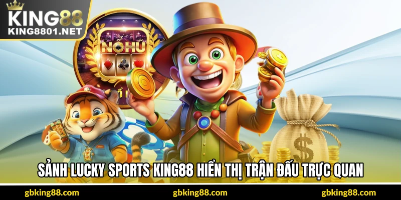 Sảnh lucky sports King88 hiển thị trận đấu trực quan